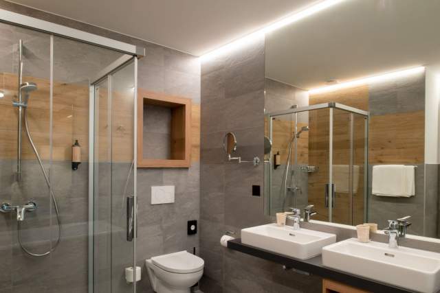 Hôtel Charme Suisse Montagne, Les Paccots · Boutique Hôtel Corbetta salle de bain
